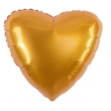 Шар (19\'\'/48 см) Сердце, Янтарь, Бохо, 1 шт. 940356