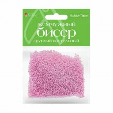 Бисер круглый жемчужный пастельный 2мм 10гр Нежно-розовый №11 2-643/11 Альт /1 /0 /0 /10 291527