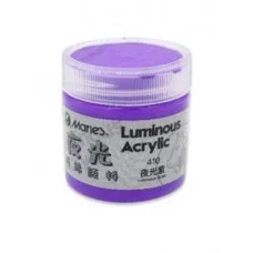 Краска акриловая 50 мл. DJ-372 Люминисцентная "Фиолетовая" в баночке №410 Maries 332992