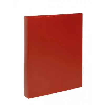 Папка на 4 кольцах СТАММ А4, 40мм, 500мкм, пластик, красная 343120