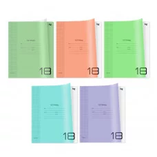 Тетрадь 18л., клетка BG "UniTone. MIX", пластиковая обложка 379142