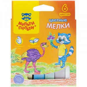 Набор цветного мела Мульти-Пульти "Енот в Австралии", 6цв. 243128