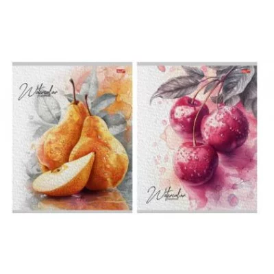 Тетрадь КЛЕТКА 96л. ФРУКТОВО-ЯГОДНАЯ АКВАРЕЛЬ (96-9523) (обл. - мелов.картон) 96-9523