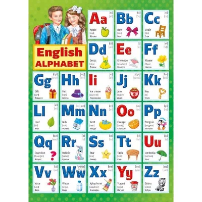Плакат а4 "Английский алфавит/Счет" Мир поздравлений 71125
