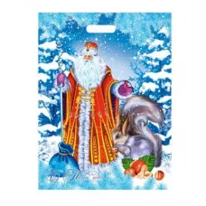 Пакет с прорубной ручкой НЕО ПАК Дед Мороз и Снегурочка 41*51 18021
