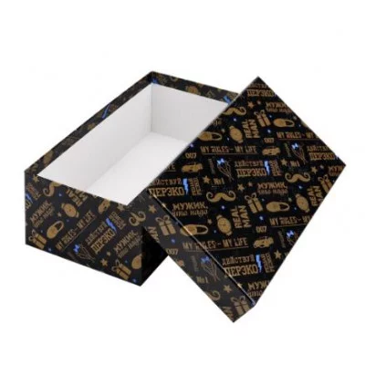 Коробка прямоугольная подарочная Дерзкий мужчина 26 х 17,5 х 11 см РазборПП-4534