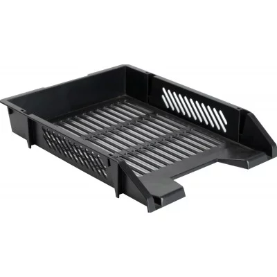 Лоток для бумаг пластиковый ErichKrause Classic, черный 13391