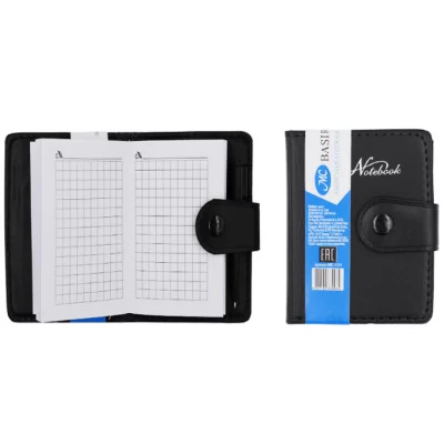 Записная книжка МС-5184 материал-кожезаменитель, цвет-чёрный