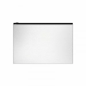 Zip-пакет пластиковый ErichKrause Diamond Total White, A4, полупрозрачный, белый 54946