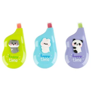 Корректирующая лента MESHU "Happy friends", 5мм*8м, блистер, европодвес, ассорти 359572