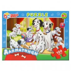 Далматинцы. Пазл классический в коробке. 104 детали. 190х141х35 мм. Умные игры 4660254456150
