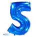 Шар (40\'\'/102 см) Цифра, 5, Синий, 1 шт. в уп. B901765A