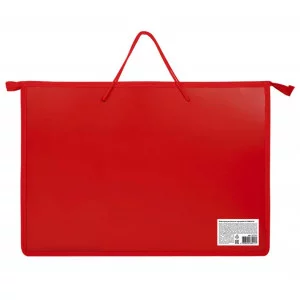 Папка для рисунков и чертежей ПИФАГОР А3, пластик, красная, 271133