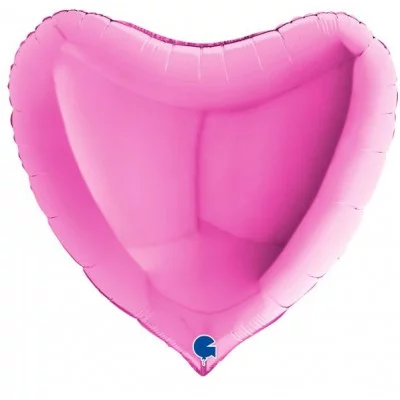 Шар (18\'\'/46 см) Сердце, Фуксия, 1 шт. 18001F