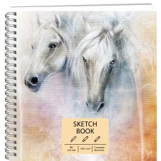 Скетчбук 195х195 80л "Лошади" КанцЭксмо ТС805079