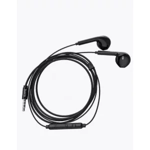 Наушники внутриканальные HOCO M55, Memory sound, микрофон, кнопка ответа, регулятор громкости, кабель 1.2м, чёрный 6957531099949