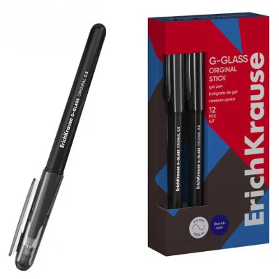 Ручка гелевая ErichKrause G-Glass Stick Original 0.5, цвет чернил черный 1шт 61302