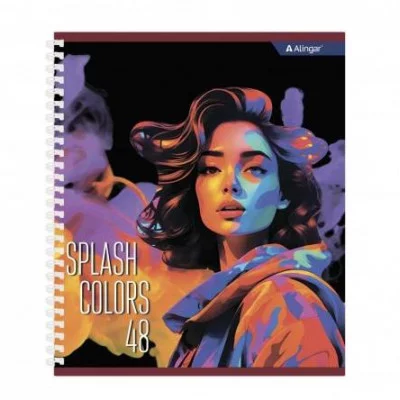 Тетрадь 48л., клетка, Alingar, гребень, блок офсет, мелованный картон (стандарт), "Lady " AL12059