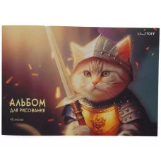 Альбом для рисования А4 40л "Легендарный кот"  КанцЭксмо А402618