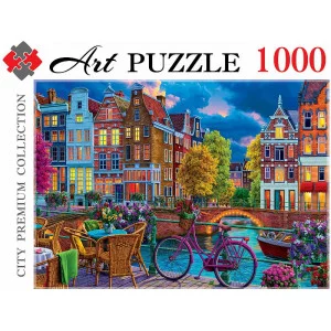 Artpuzzle. ПАЗЛЫ 1000 элементов. НОЧНОЙ АМСТЕРДАМ (Арт. ФК1000-0469)