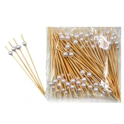 Декоративные пики из бамбука"Жемчужина" цена за 1 шт.120мм. 3804