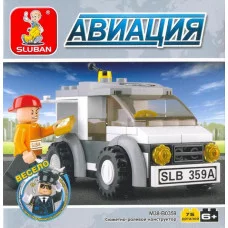 Конструктор "Авиация.Экспресс автомобиль" 75 деталей в короб M38-B0359