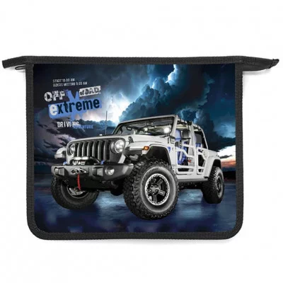 ПТ- 73 Джип  -папка д/тетр. А5 на молнии, дизайн с двух сторон