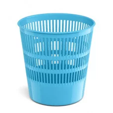 Корзина для бумаг сетчатая пластиковая ErichKrause Pastel, 12л, голубой 55955