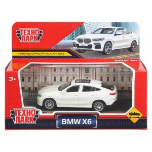 Машина металл BMW X6 длина 10,5 см инерц белый 407296