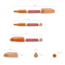 Текстмаркер 1шт ErichKrause Visioline V-11 Mini Neon цвет чернил оранжевый 56903