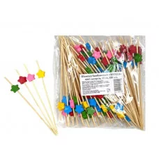 Декоративная пика из бамбука "Звезда" 1шт. 120мм. 3805