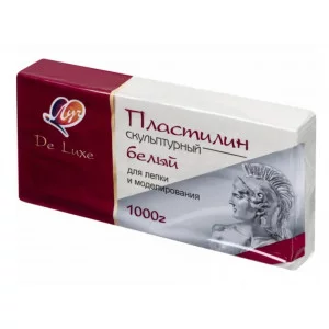 Пластилин скульптурный 1000г "Люкс" белый ЛУЧ 34С 2245-08 041073
