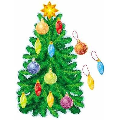 Комплект для оформления интерьера. Наряжаем Елку новогодними сосульками и шариками КБ-13012