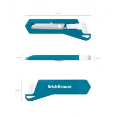 Нож канцелярский ErichKrause Shark Mini Reef, с автоматической фиксацией лезвия, ассорти 62756