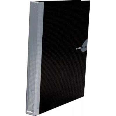 Папка регистратор для хранения документов на 2 кольцах ламинированная WORK INSIDE Черный Erich Krause 207024-19868