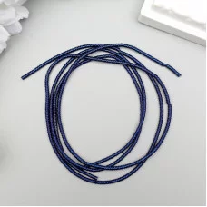 Канитель мягкая, фигурная 2 мм, матовый, темно-синий 5 гр 6908888