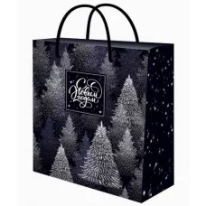 Dream cards Пакет подарочный с мат.лам. 26 4х32 7х13 6 см (L) Снежные ёлки 190г ППК-2343