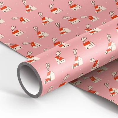 Упаковочная бумага 1шт глянц. 70*100см, MESHU "Favorite house", 90г/м2 340587