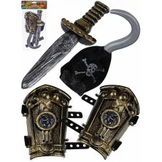 Игровой набор "Пиратский остров-10"(крюк, кинжал, наручи, в пакете) (Арт. ИН-0232)