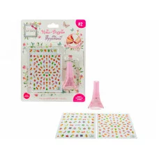 Набор Нэйл-Дизайн лак д/ногтей peel-off сиренево-перламутровый металл+наклейки Фруктики Т19480 LUCKY 613-304