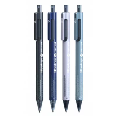 Ручка шариковая автоматическая Berlingo "Method" синяя, 0,7мм, корпус ассорти 374559
