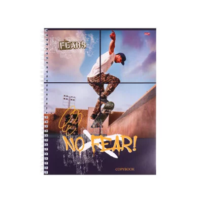 Тетрадь 96л., А4, клетка, Проф-Пресс, "Клевый скейтер-1", гребень, мелованный картон 96-2743