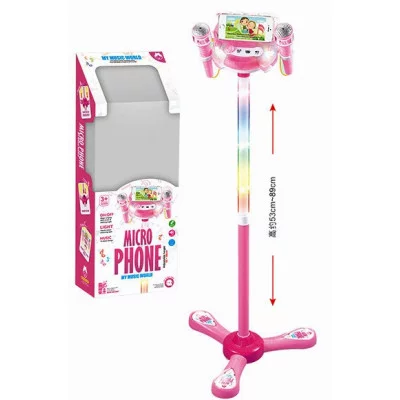 Микрофон на бат.на стойке в коробке 6802-H