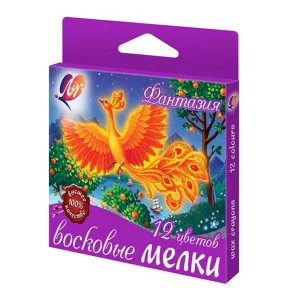 Набор восковых мелков на масл. основе ФАНТАЗИЯ 12 цв. круглые Луч 115854