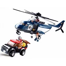 Конструктор "Полицейский вертолет" 285 деталей в коробке M38-B0656