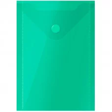 Папка-конверт на кнопке 1шт OfficeSpace, А6 (105*148мм), 150мкм, зеленая 281226