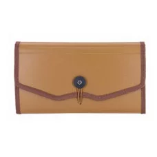 Папка-картотека Alingar 260х140 мм на пуговице пластик 900 мкм 12 отделений коричневый 1шт AL12823/3