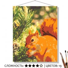 Картина  по номерам на холсте 50x40 Лесной рыжик Знайленд КН50402291