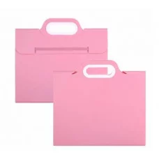 Папка-картотека Alingar 332х302 мм на резинке прорезная ручка пластик 700 мкм 11 отделений розовый 1шт AL12817/3