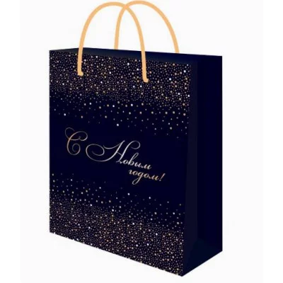 Dream cards Пакет подарочный с мат.лам. и тис.фол.18х23х10см (M) Новогодний вихрь 190г ППК-2297